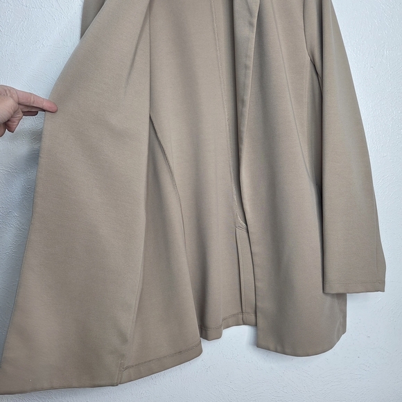 Eileen Fisher Flex Tencel Ponte Notch Collar Jacket Bramble Tan Women's Large - Picture 8 of 16